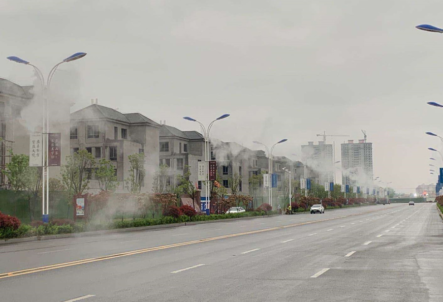 路燈噴淋降塵噴霧